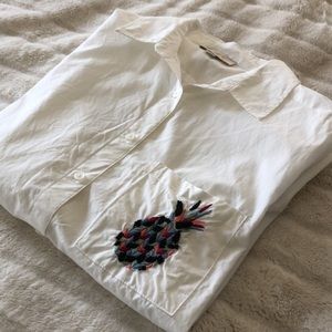 Loft outlet pineapple Oxford shirt